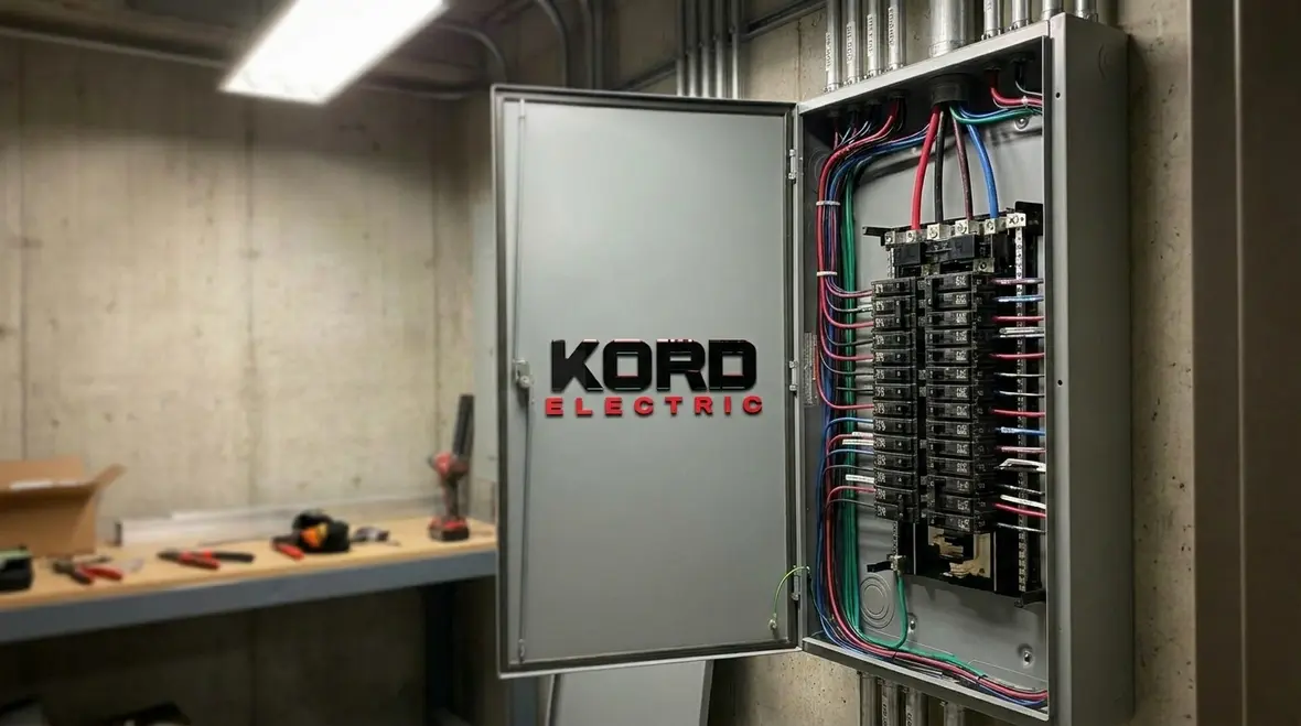 Overloaded commercial electrical components inside a panel