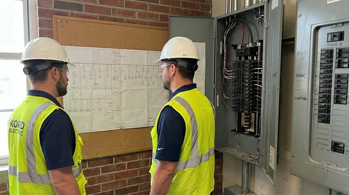 Electrical emergency checklist being reviewed in a commercial facility