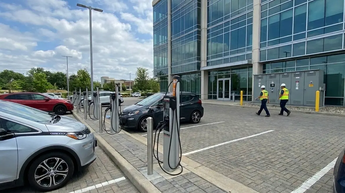 EV charging station infrastructure for office buildings