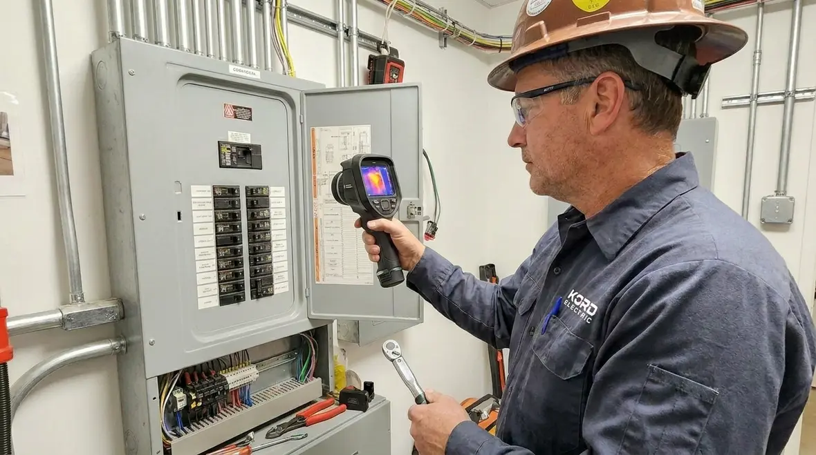 Inspection of industrial electrical panels during scheduled maintenance cycle