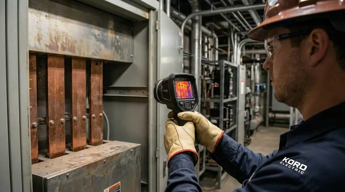 Efficient commercial power distribution after scheduled maintenance