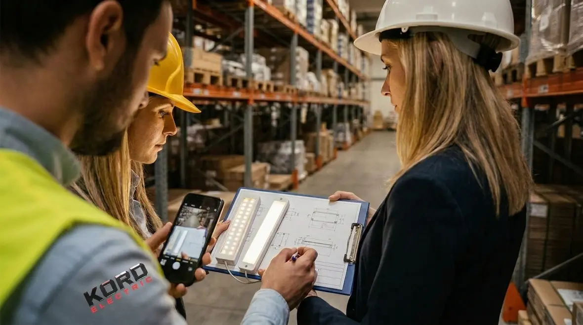 LED high bay fixtures and controls selected for warehouse workflow