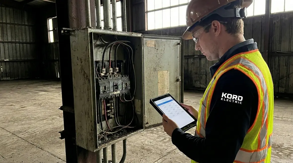 Warehouse electrical load balancing across panels and lighting circuits
