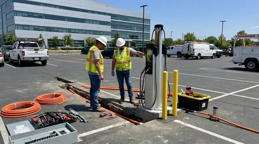 commercial EV charging station installation requirements