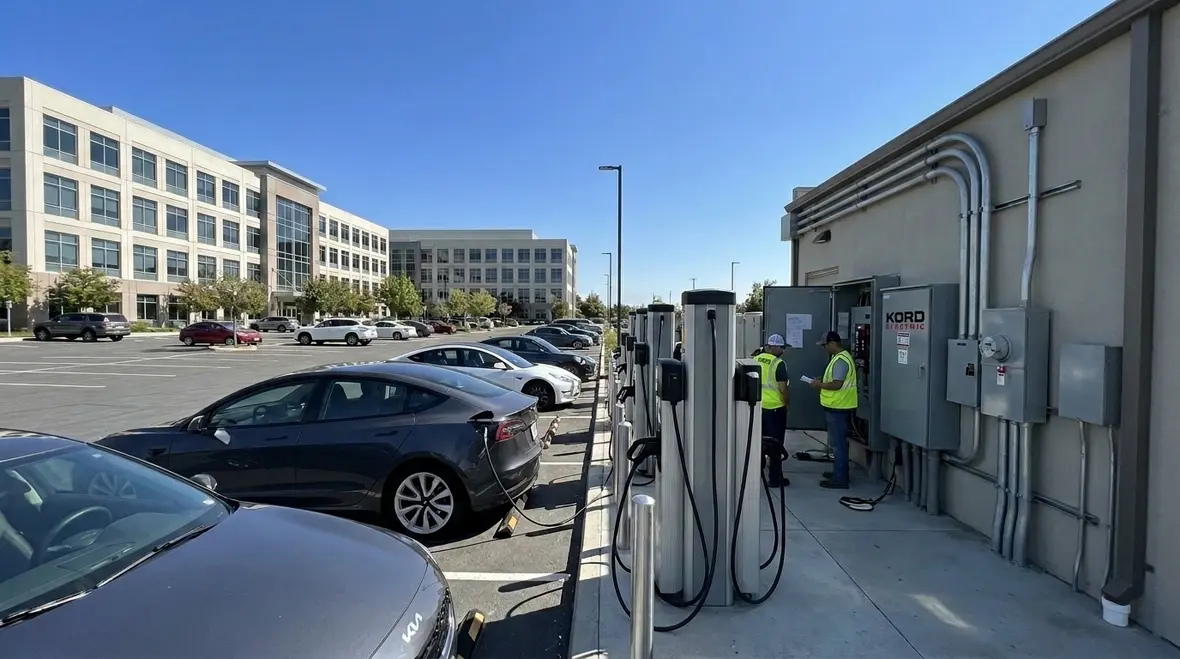 commercial EV charging station load management