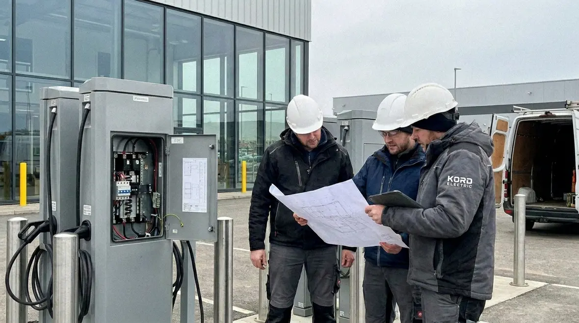 Commercial EV charging infrastructure planning at a commercial facility