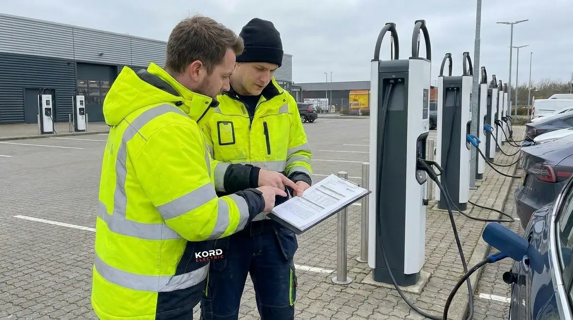 Trenching and electrical work for EV charging installation