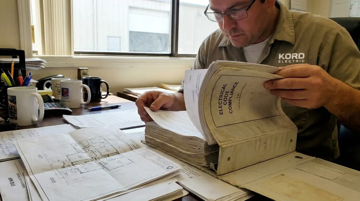 Electrical compliance program planning with labeled commercial panels