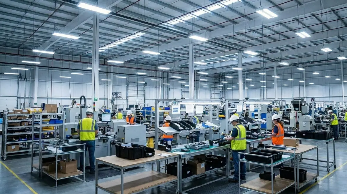 LED retrofit upgrades in an industrial manufacturing facility