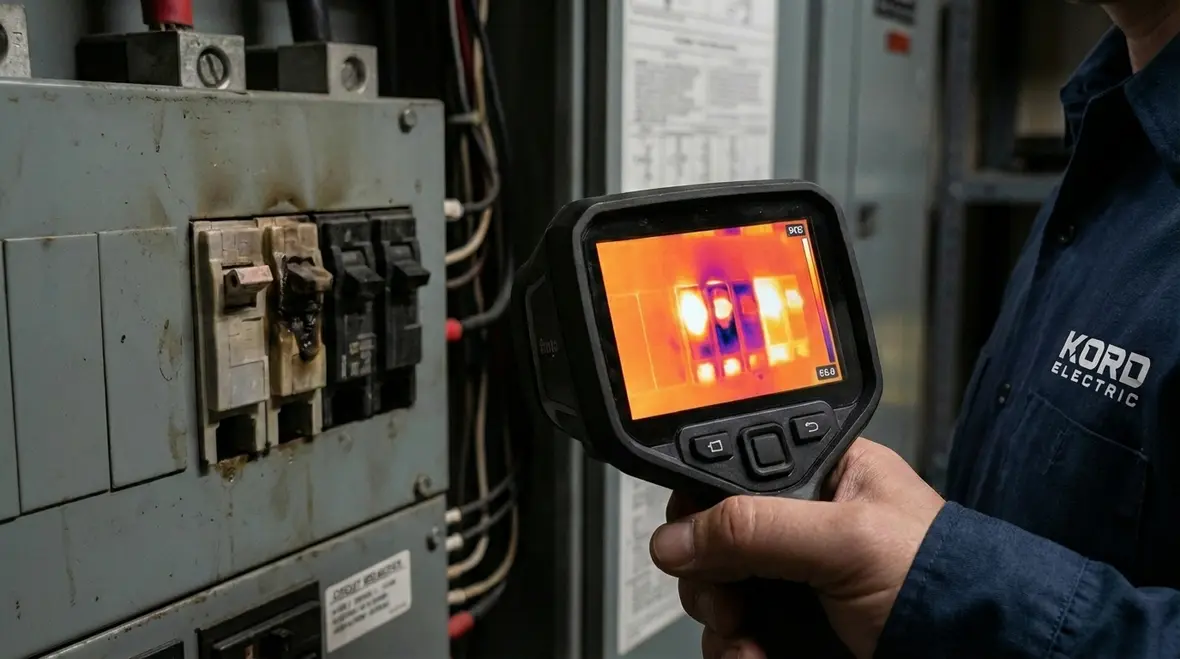 Commercial electrical panel inspection to prevent overload and failures
