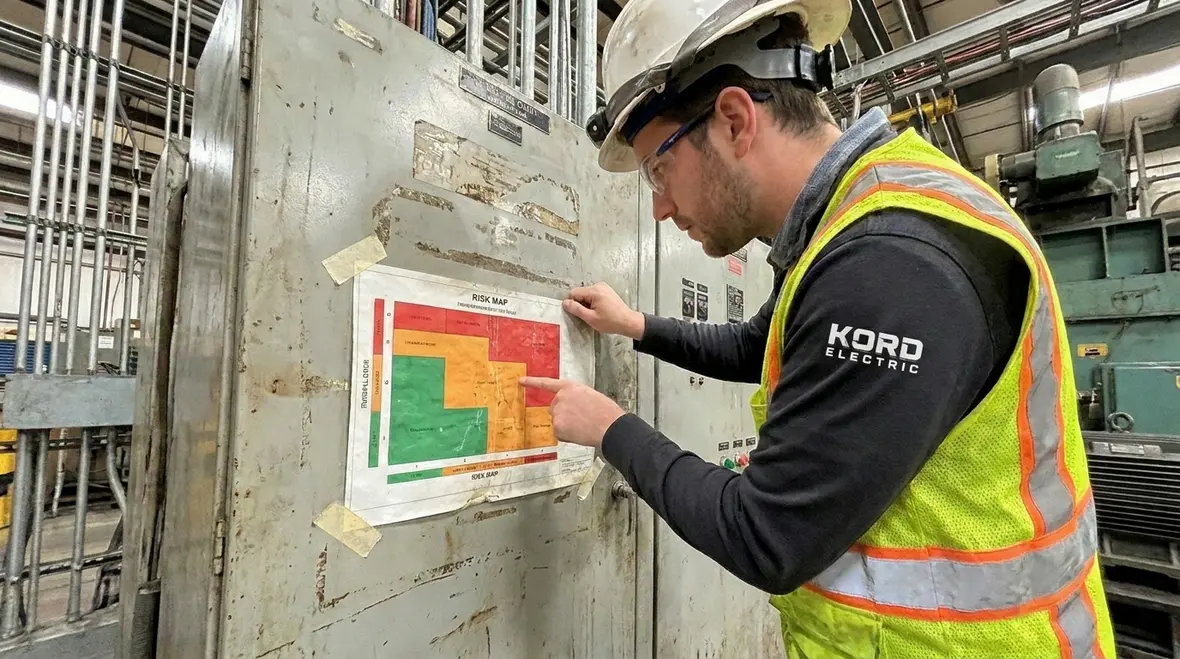 Industrial electrical surge protection equipment in a commercial facility