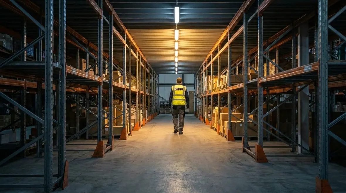 Dashboard view of automated lighting schedules and zones in a commercial building