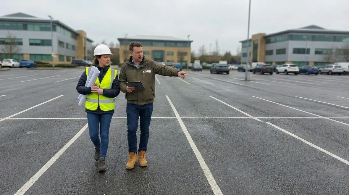 EV-ready commercial parking layout planning