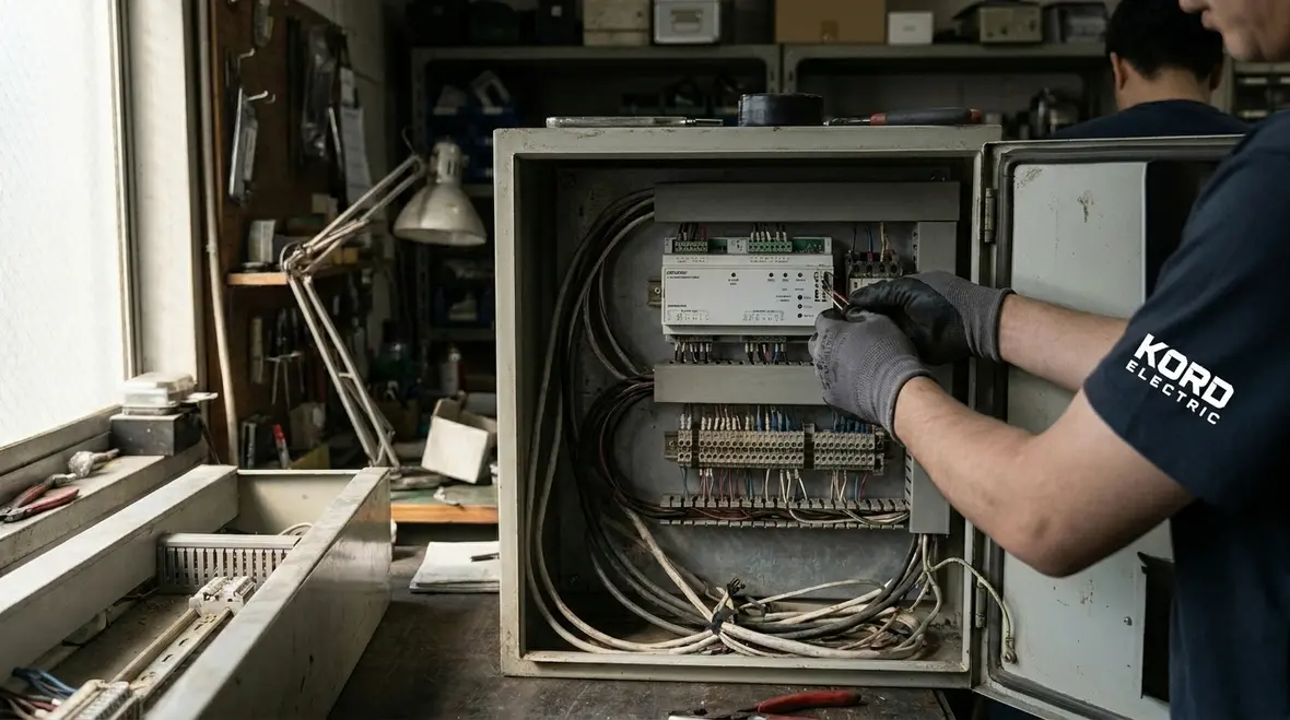 Commercial data center lighting control panels and electrical infrastructure