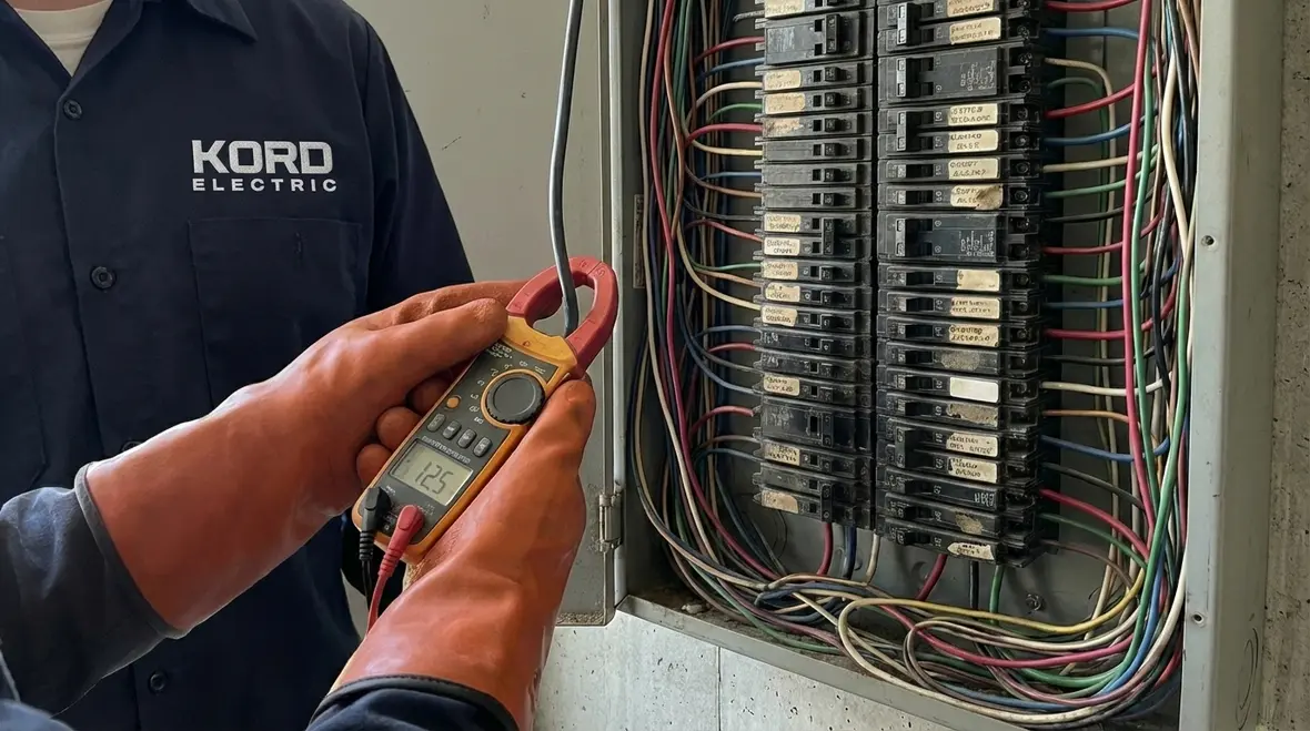 Overloaded commercial electrical panel with high demand circuits
