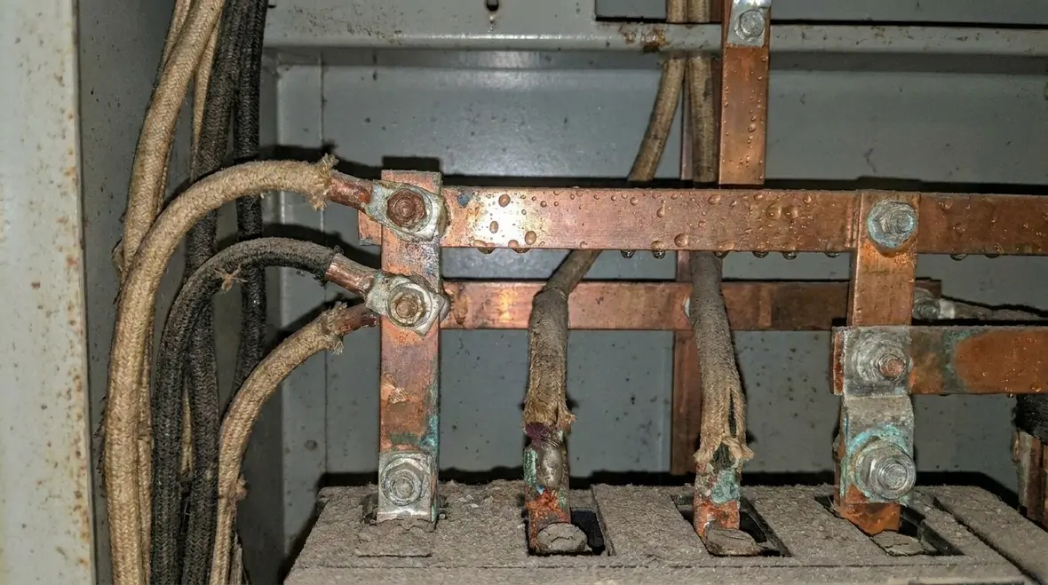 Industrial switchgear and panels inspected during a fault diagnostic