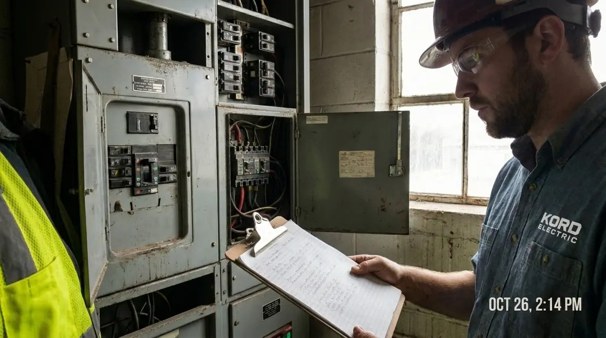 Industrial power system components under diagnostic review