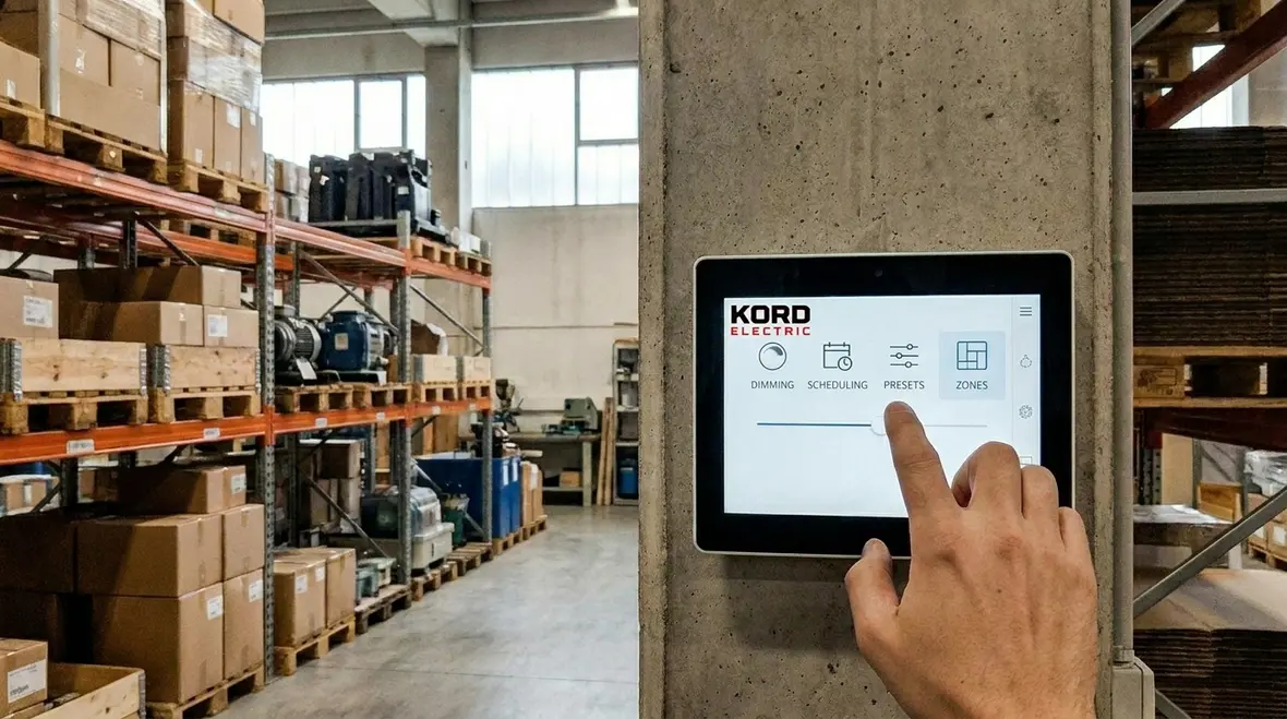 Emergency lighting and backup power in warehouse
