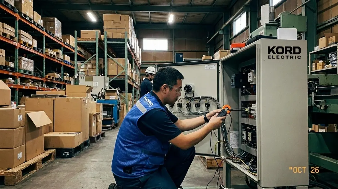Engineer reviewing warehouse load profile data
