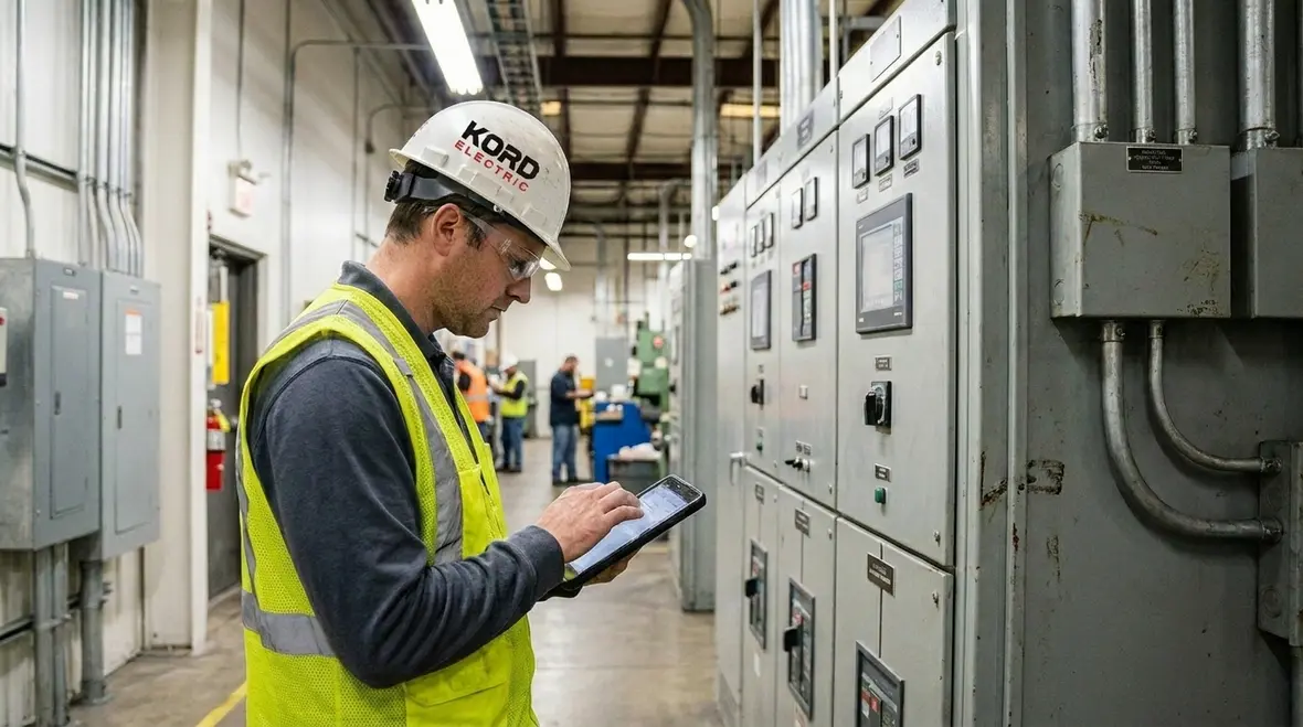 Electrical switchgear and motor control equipment in a manufacturing plant