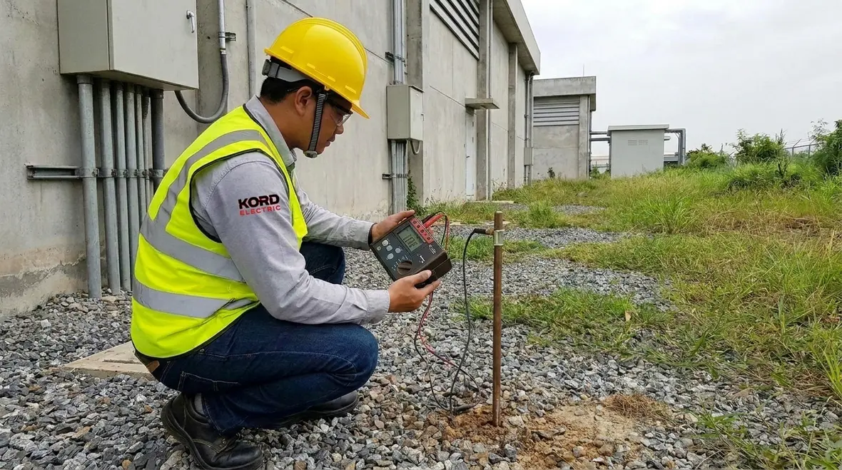 Commercial electrical grounding conductors and bus bars in an industrial panel
