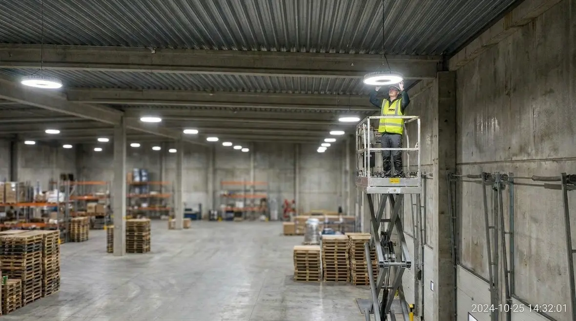 LED lighting upgrade in a large commercial facility