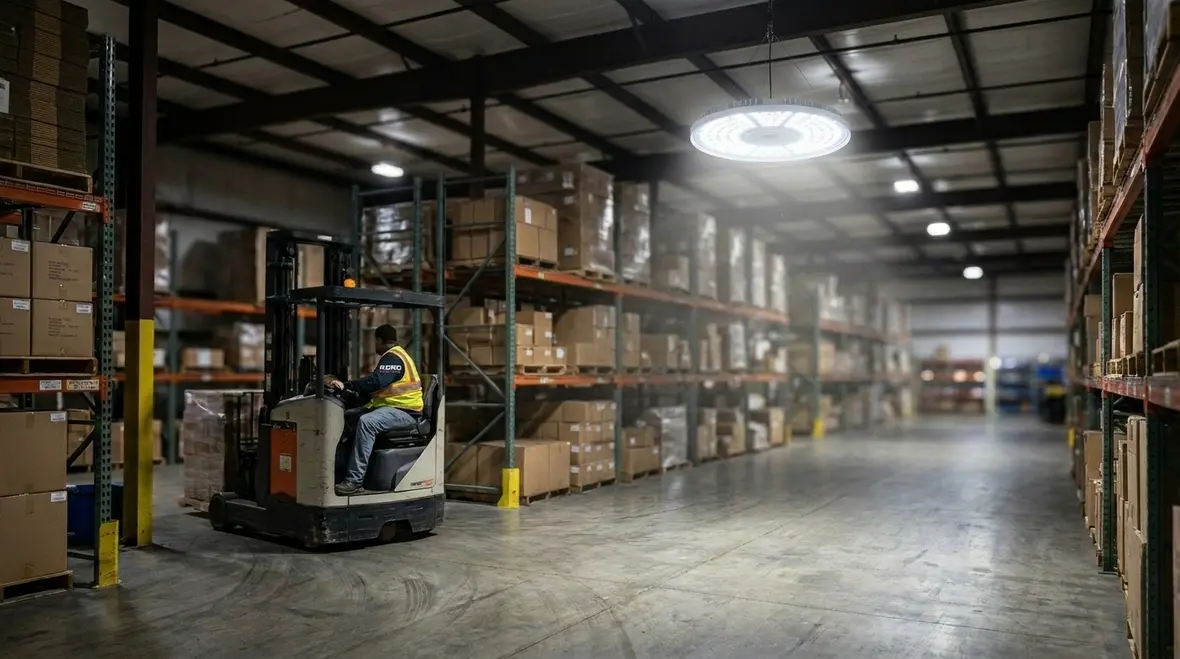 Smart lighting zones reducing energy use in a commercial facility
