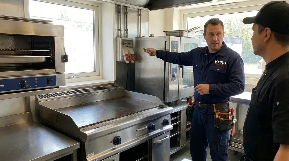 High demand commercial kitchen power distribution