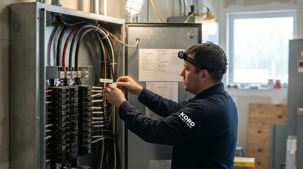 Labeled commercial electrical panel for 2014 NEC compliance
