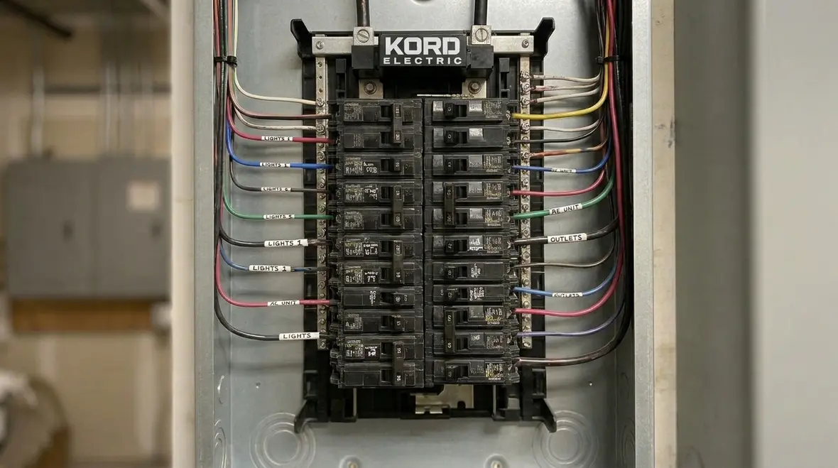 Commercial electricians reviewing 2020 NEC compliance plans on site