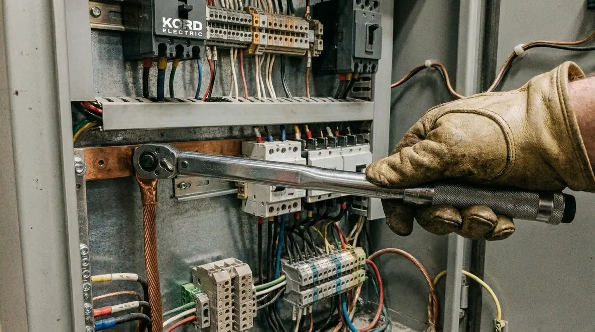 Arc fault and shock protection review inside an industrial electrical panel