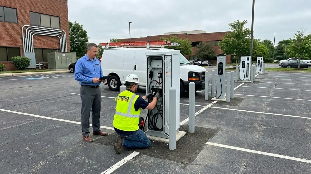 Commercial EV charging network setup
