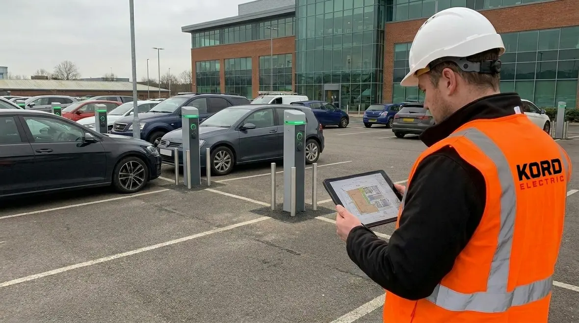 Commercial EV charging station installation site assessment
