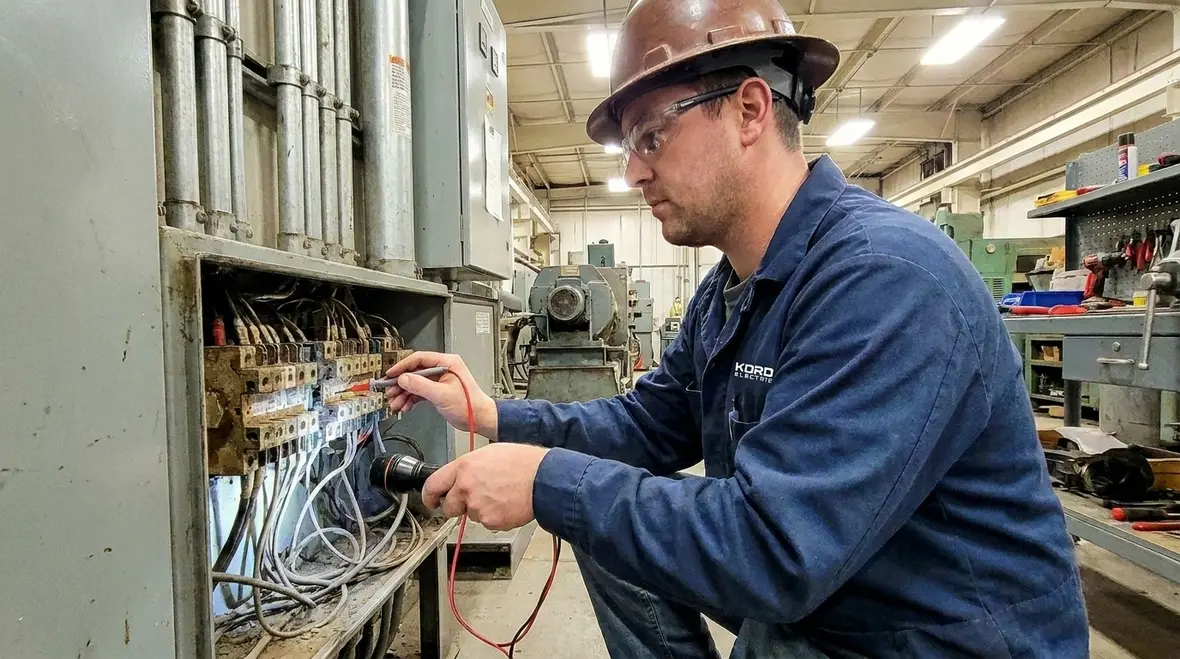Manufacturing motor and drive troubleshooting in progress