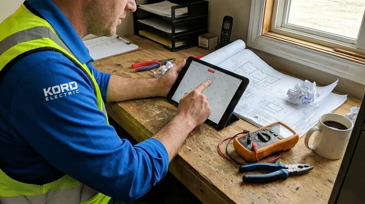 Documented commercial electrical maintenance reports and checklists