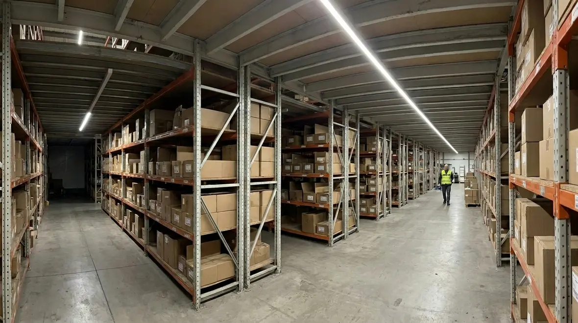 Automated commercial lighting system in a modern facility