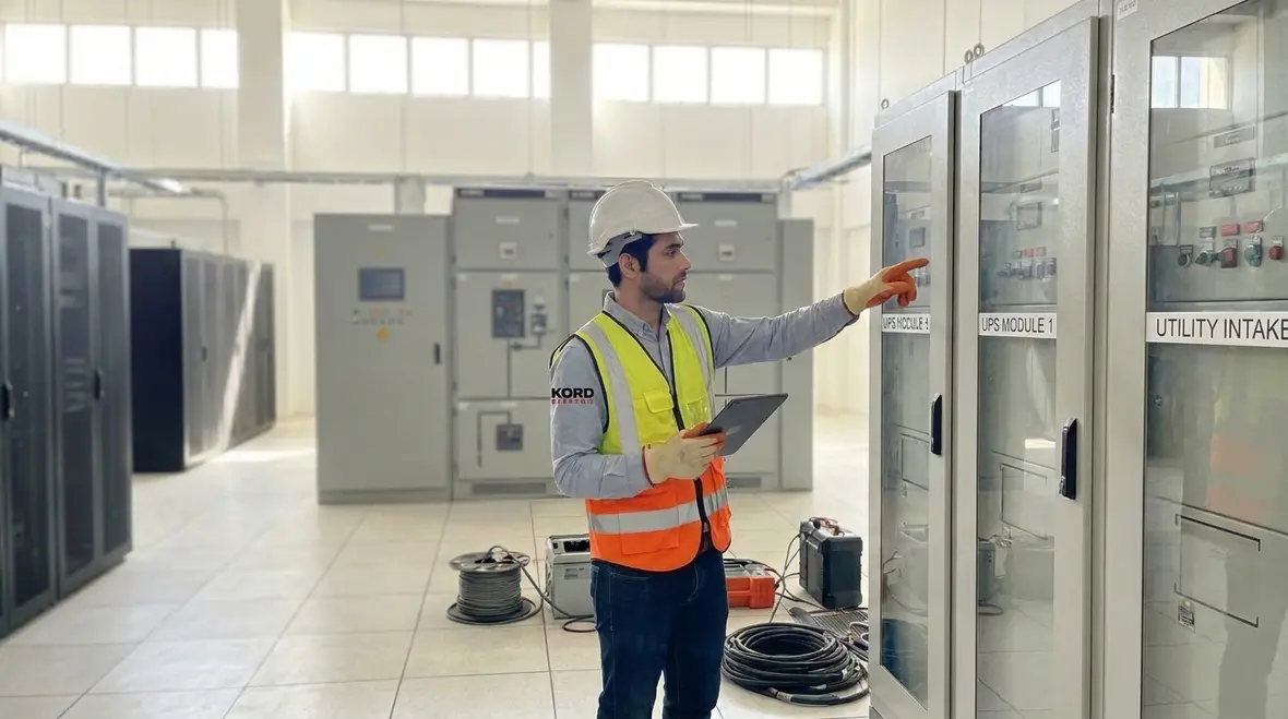 Technicians performing a data center electrical reliability audit