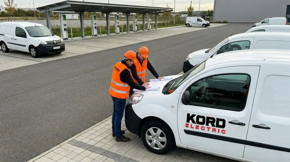 EV fleet infrastructure planning with commercial chargers and fleet vehicles