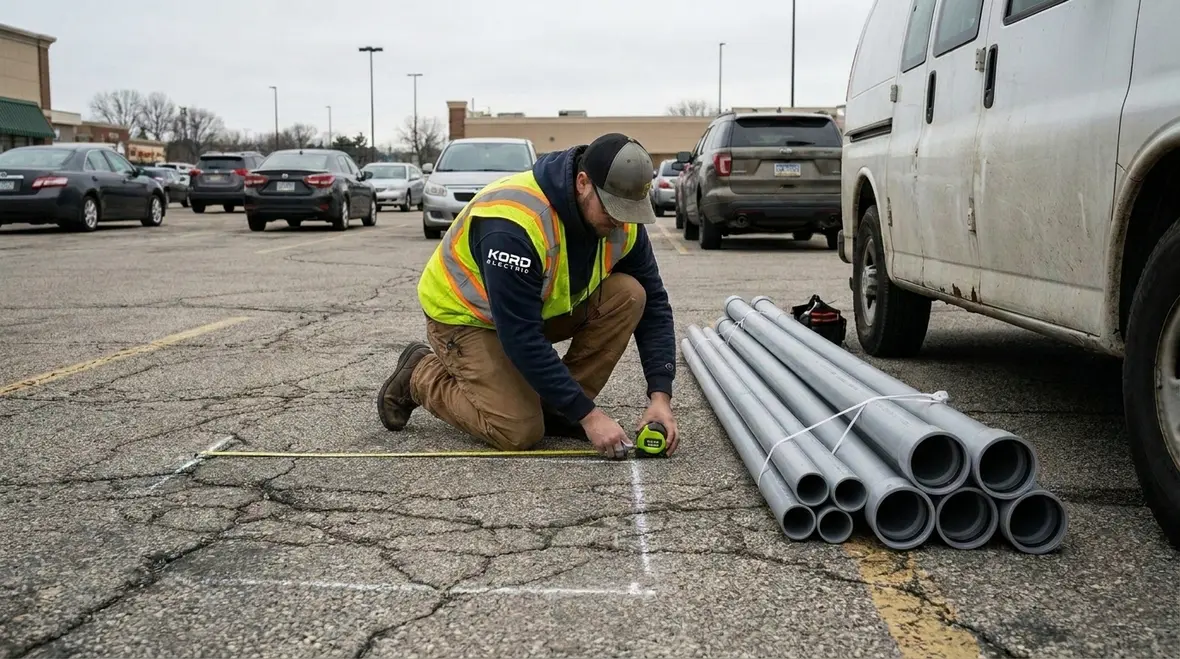 Conduit routing and panel design for scalable EV fleet infrastructure
