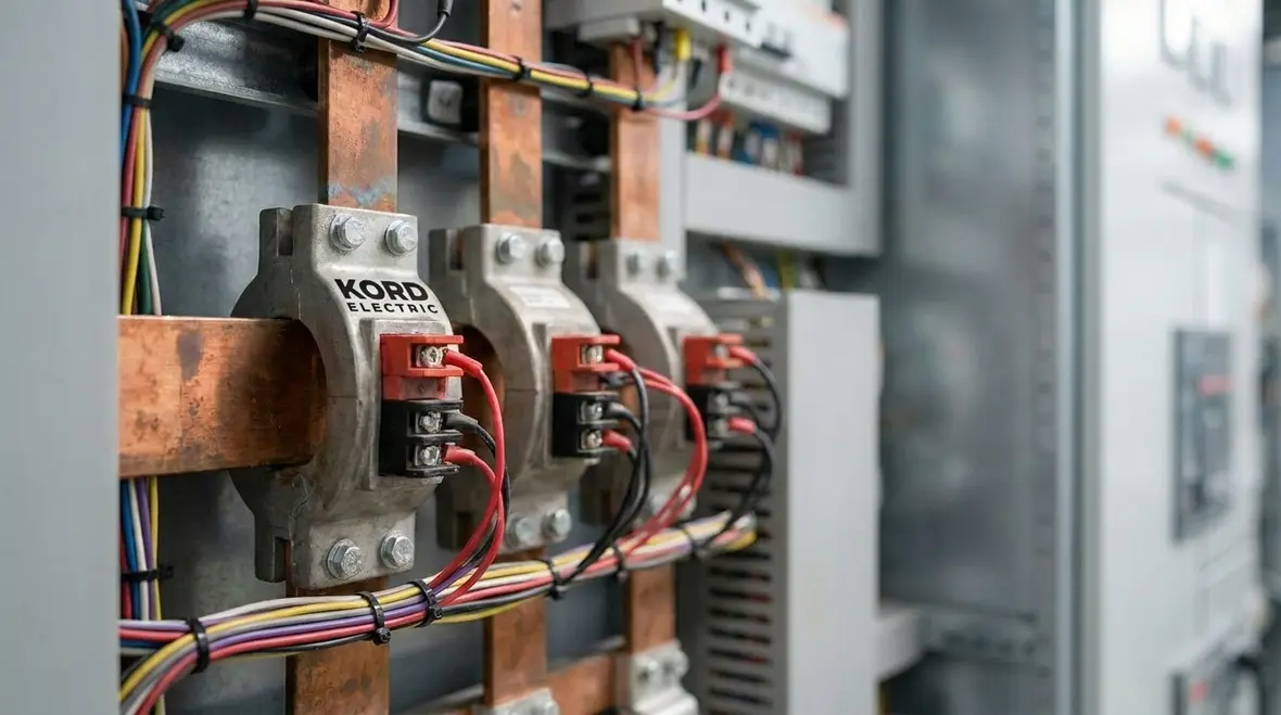 Thermal image of commercial electrical equipment operating efficiently