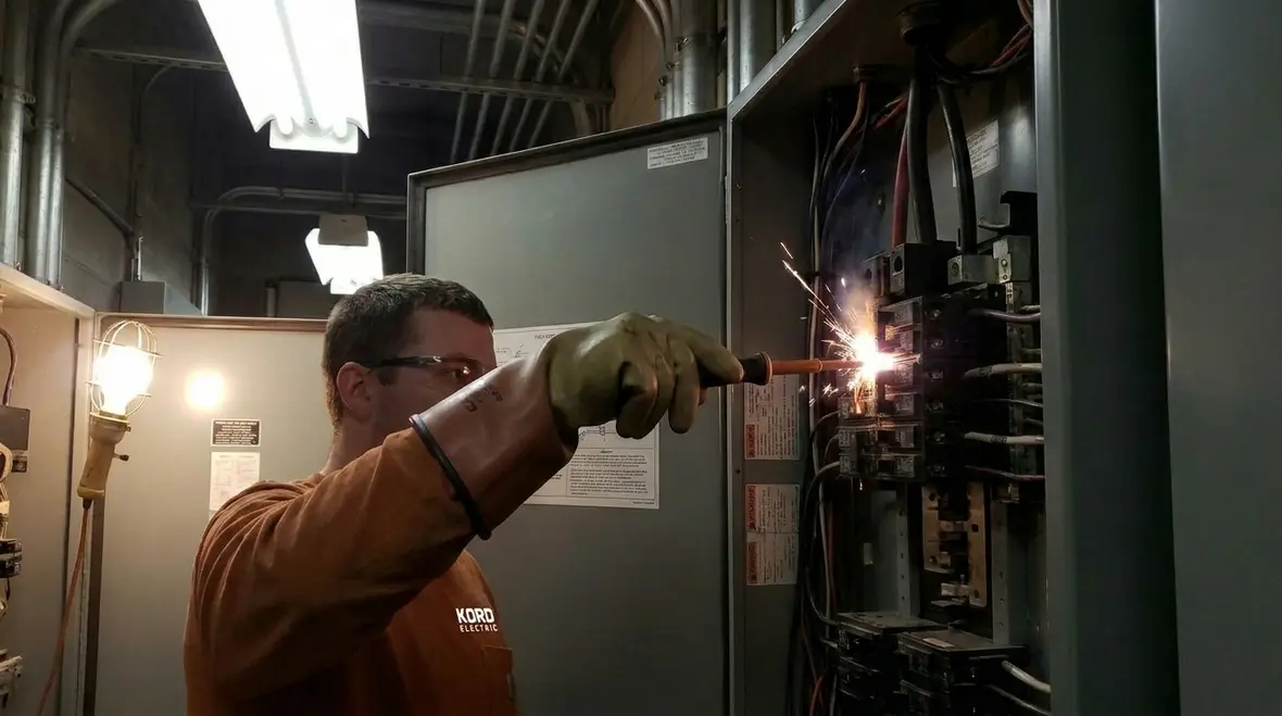 Industrial facility experiencing partial electrical outage