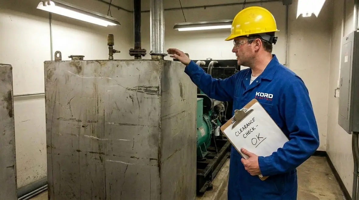 Fuel storage and generator maintenance access