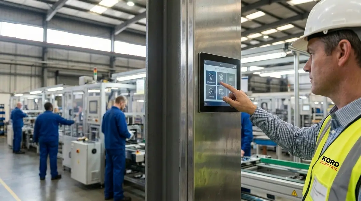 Industrial lighting control strategies in a modern manufacturing plant