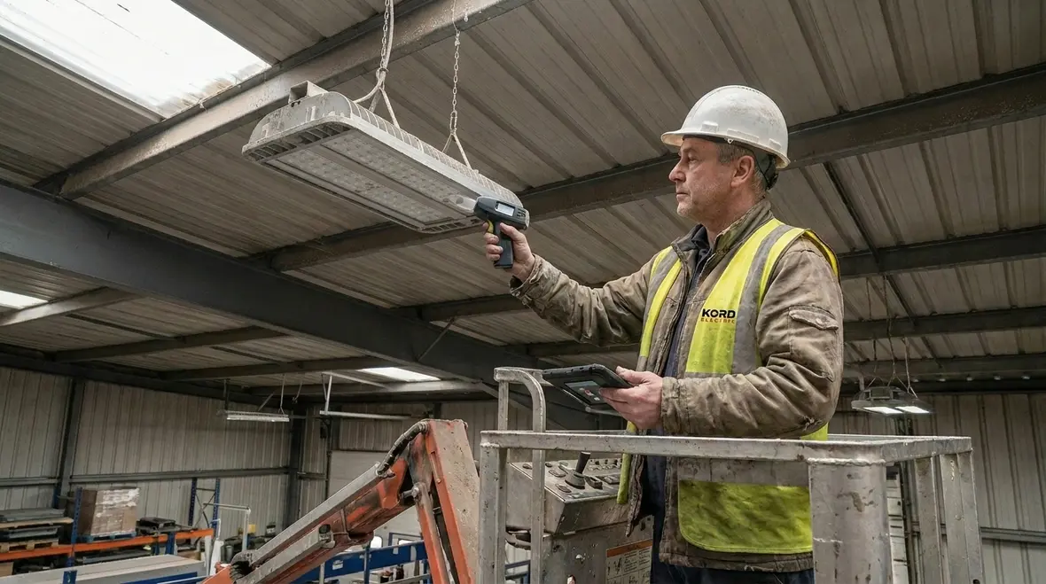 Industrial lighting fixtures maintained through smart controls