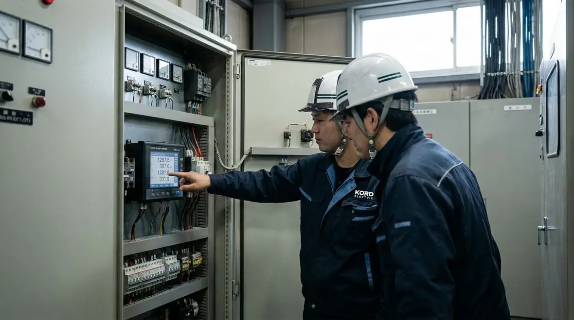 Industrial power quality solutions monitoring equipment in a commercial facility