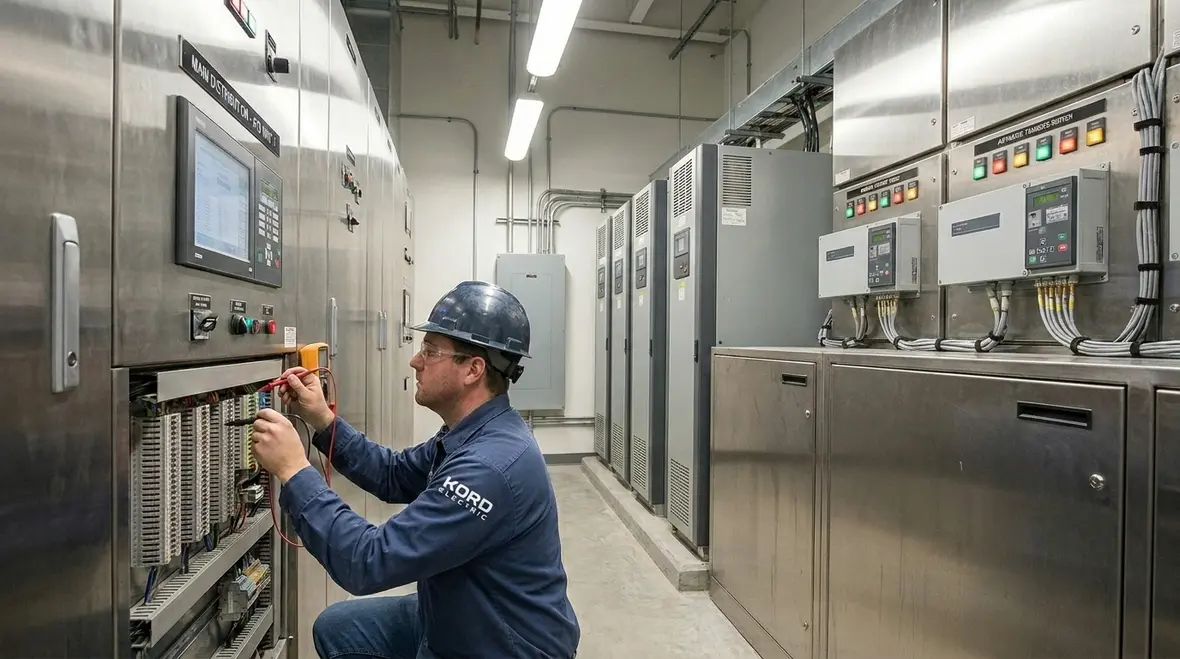 Industrial power redundancy strategies in a commercial electrical room