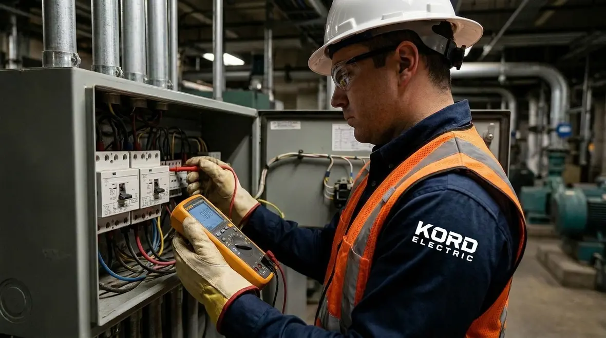 Technician performing carefully controlled energized work under NFPA 70E