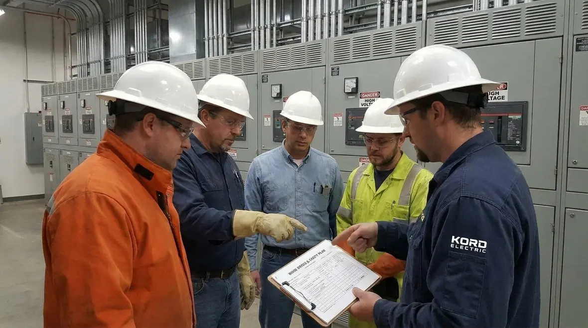 Planned electrical maintenance task meeting NFPA 70E checklist requirements