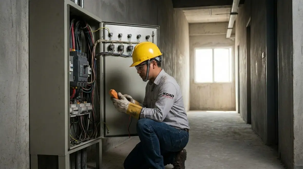 NFPA electrical codes applied in a commercial electrical room