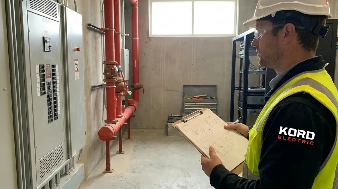 Integrated fire protection and electrical life safety systems